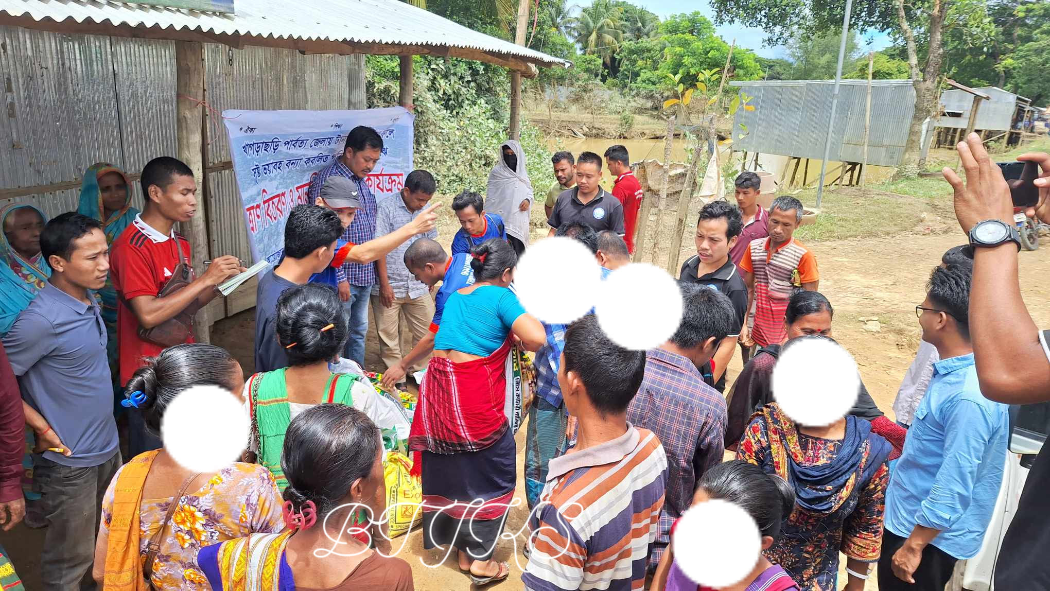 Flood Relief Operation with TSF.BD and SHIKKHA UNNAYAN SANGSTHA : Khagrachari District Area